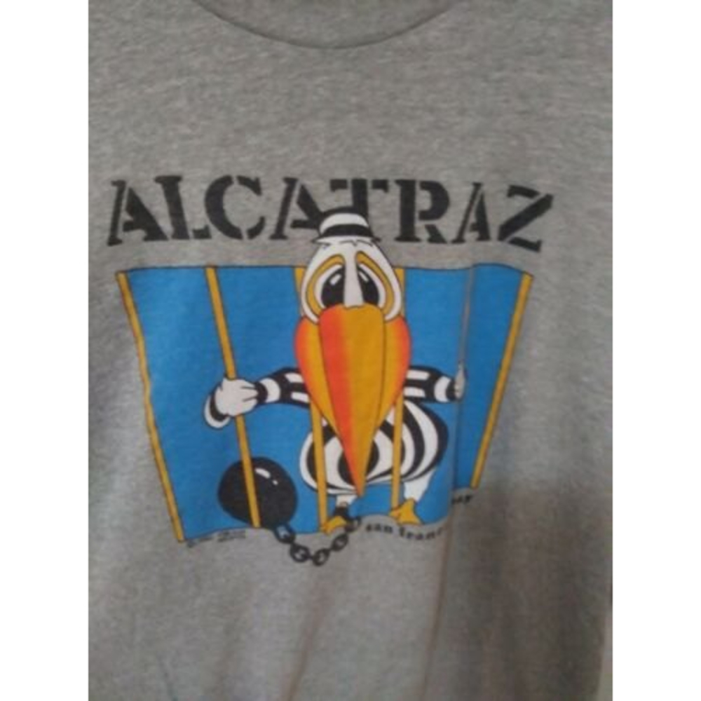 1980s Vintage Alcatraz Mens Shirt Single Stitch XL Pre-owned Rare
